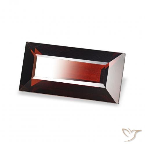 1.76캐럿 천연 딥 블러드 레드 알만딘 석류석, 바게트, VVS