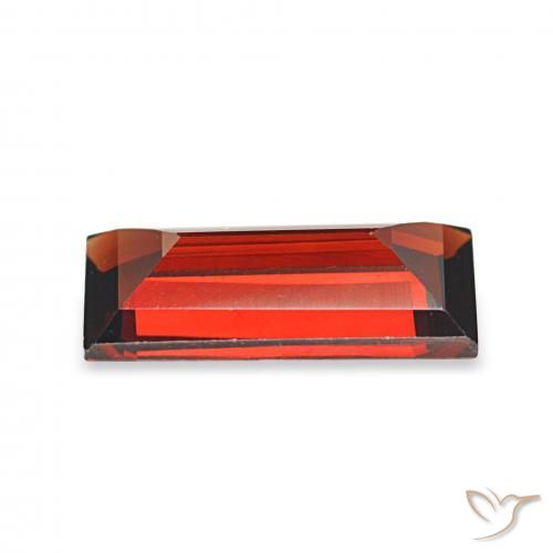 1.70캐럿 천연 딥 블러드 레드 알만딘 석류석, 바게트, VVS