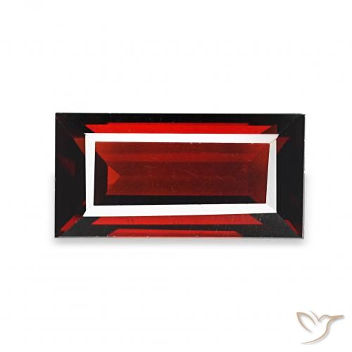 1.92ct 딥 레드 알만딘 석류석, 바게트, VVS