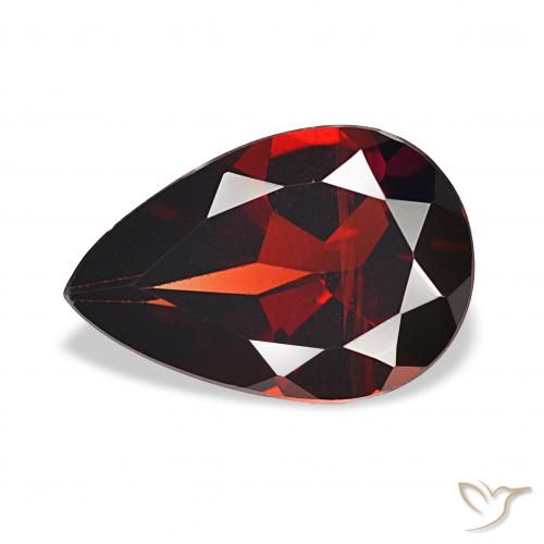 3.20ct 딥 레드 알만딘 석류석, 배 모양, VS