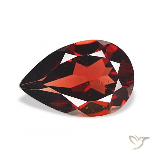 3.13ct 딥 레드 알만딘 석류석, 배 모양, VS