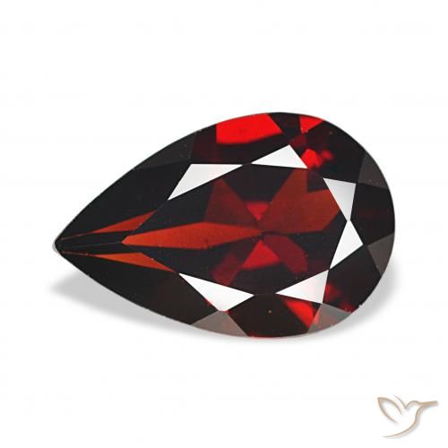 3.19ct 딥 레드 알만딘 석류석, 배 모양, VS
