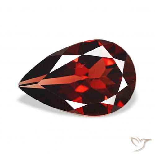 2.80ct 딥 레드 알만딘 석류석 보석, 배 모양, VS