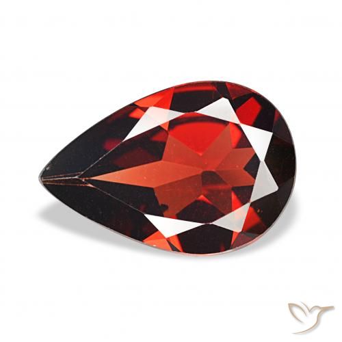 2.80ct 다크 레드 알만딘 석류석 보석, 배 모양, VVS