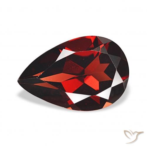3.27ct 딥 레드 알만딘 석류석 보석, 배 모양, VVS