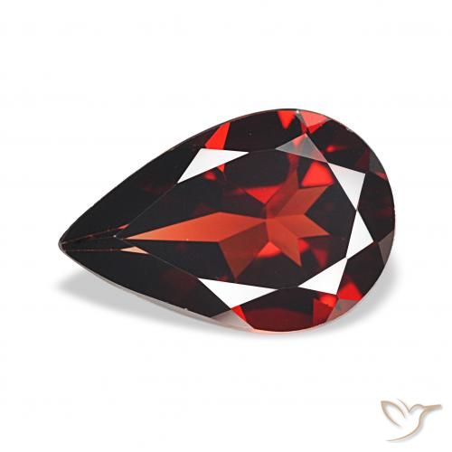 2.81ct 딥 레드 알만딘 석류석 보석, 배 모양, VVS