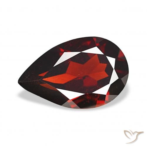 2.93ct 딥 레드 알만딘 석류석 보석, 배 모양, VS