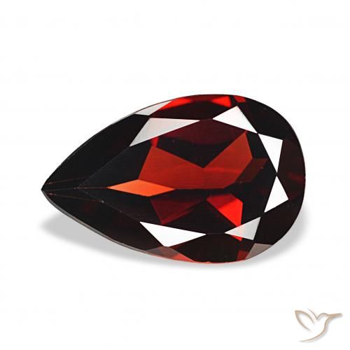 3.05ct 딥 레드 알만딘 석류석 보석, 배 모양, VVS-VS