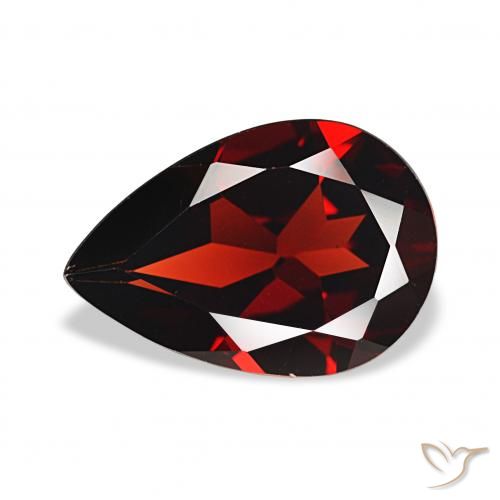 3.22ct 다크 레드 알만딘 석류석 보석, 배 모양, VVS-VS