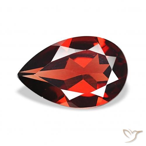 2.90ct 다크 레드 알만딘 석류석 보석, 배 모양, VVS-VS