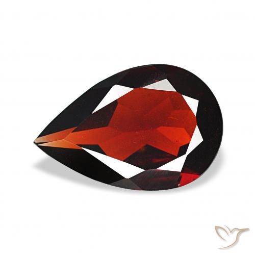 2.36ct 딥 레드 알만딘 석류석, 배 모양, VVS-VS