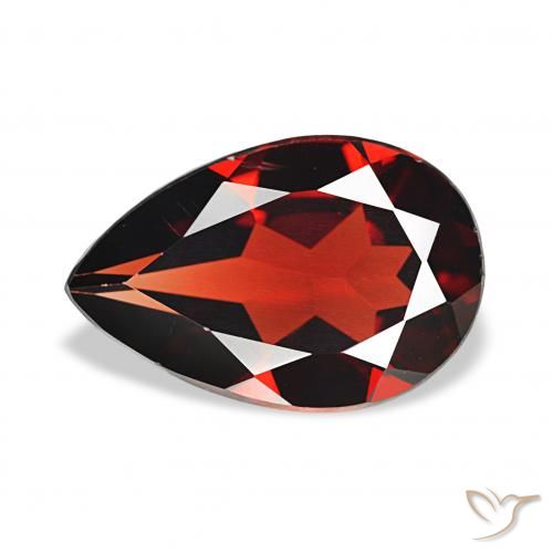 3.17ct 다크 레드 알만딘 석류석 보석, 배 모양, VVS-VS