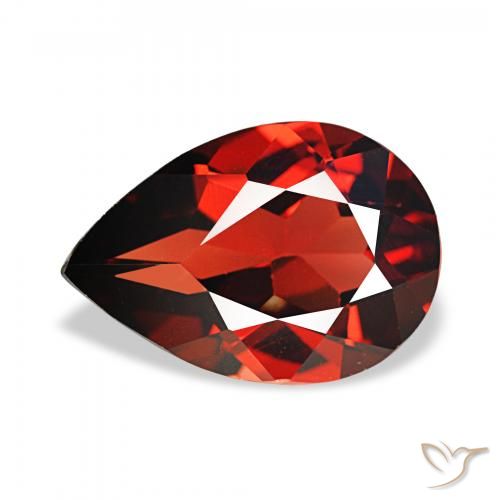 2.51ct 딥 레드 알만딘 석류석, 배 모양, VS