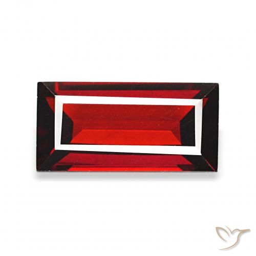 1.82캐럿 천연 다크 레드 알만딘 석류석, 바게트, VVS