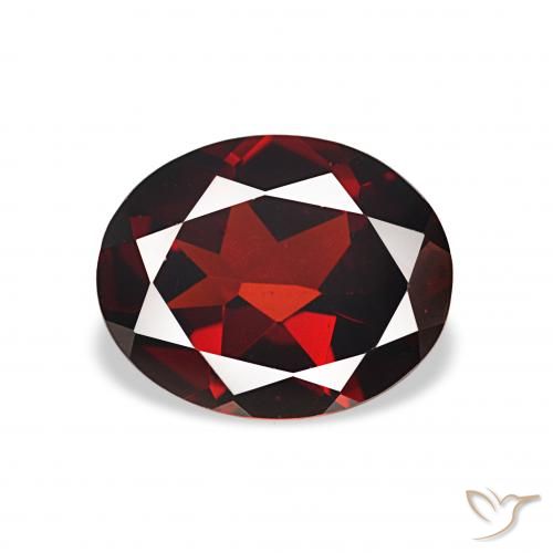 2.66ct 딥 블러드 레드 알만딘 석류석, 타원형, VVS