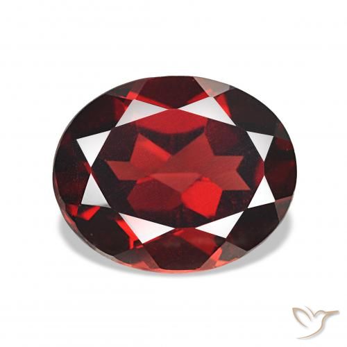 4.42ct 딥 레드 알만딘 석류석, 타원형, VVS