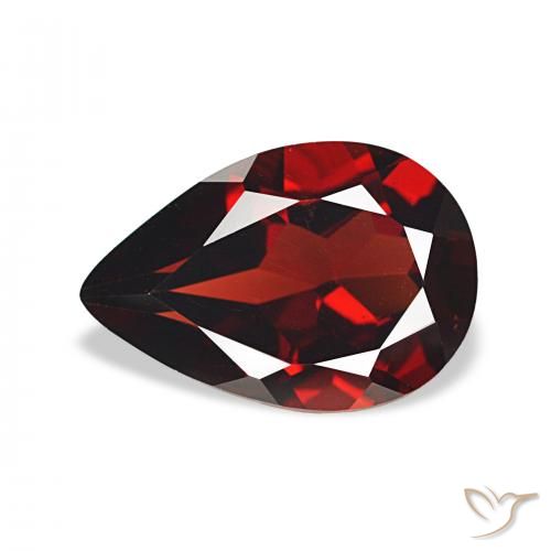 3.31ct 딥 레드 알만딘 석류석, 배 모양, VVS