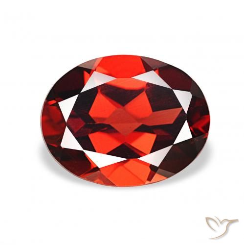 2.18ct 미디엄 레드 알만딘 석류석 보석, 타원형, VVS-VS