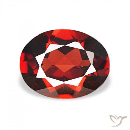 1.72ct 딥 레드 알만딘 석류석 보석, 타원형, VVS-VS