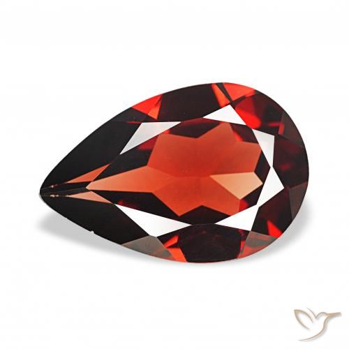 2.57ct 딥 블러드 레드 알만딘 석류석, 배 모양, VVS-VS