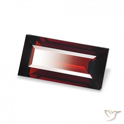 1.85캐럿 천연 검붉은색 알만딘 석류석, 바게트, VVS