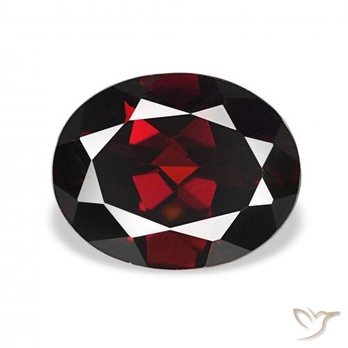 2.66ct 검붉은색 알만딘 석류석, 타원형, VVS