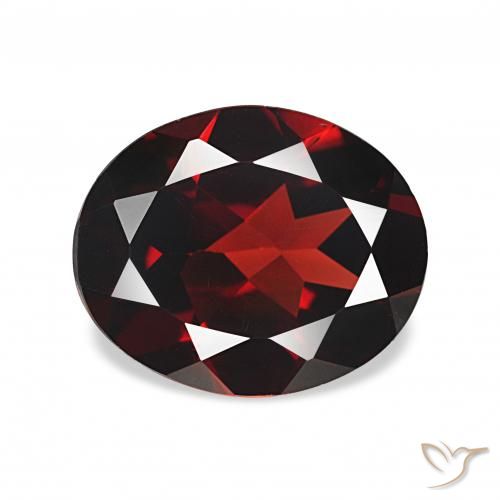 3.59ct 다크 레드 알만딘 석류석, 타원형, VVS