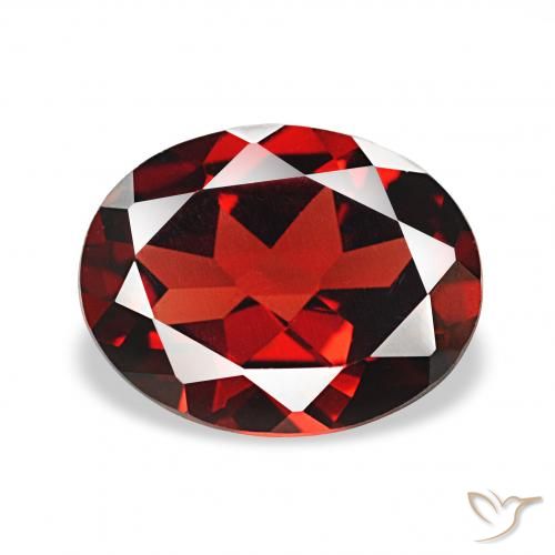 2.16ct 딥 레드 알만딘 석류석, 타원형, VVS