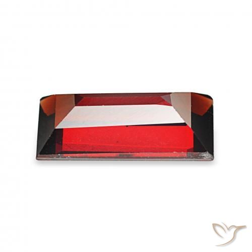 1.76캐럿 천연 딥 레드 알만딘 석류석, 바게트, VVS