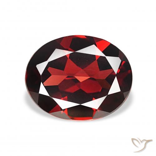3.78ct 딥 레드 알만딘 석류석, 타원형, VVS