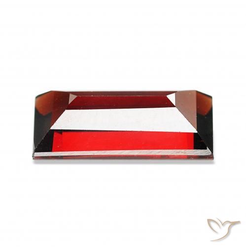 1.82캐럿 천연 다크 레드 알만딘 석류석, 바게트, VVS