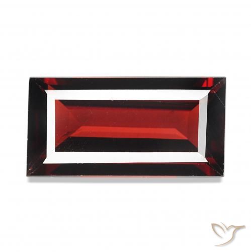 1.67캐럿 천연 다크 레드 알만딘 석류석, 바게트, VVS