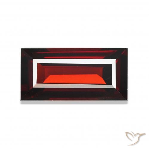 1.97캐럿 천연 딥 레드 알만딘 석류석, 바게트, VVS