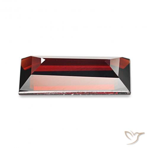 1.67캐럿 천연 다크 레드 알만딘 석류석, 바게트, VVS