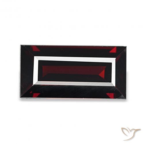 1.78캐럿 천연 딥 레드 알만딘 석류석, 바게트, VVS