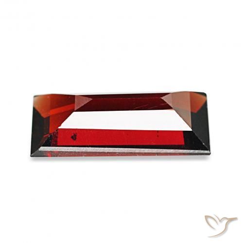 1.66캐럿 천연 다크 레드 알만딘 석류석, 바게트, VVS