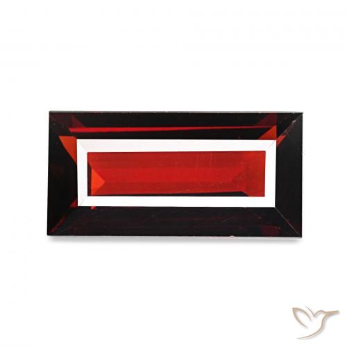 1.67캐럿 천연 딥 레드 알만딘 석류석, 바게트, VVS