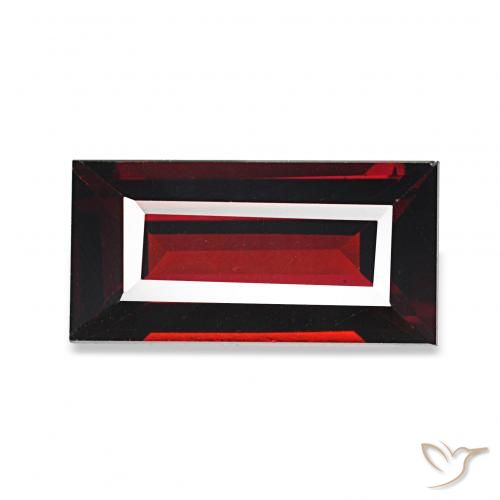 1.80캐럿 천연 다크 레드 알만딘 석류석, 바게트, VVS