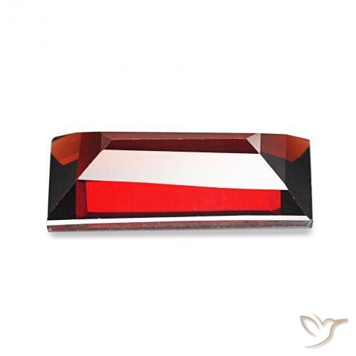 1.78캐럿 천연 딥 레드 알만딘 석류석, 바게트, VVS