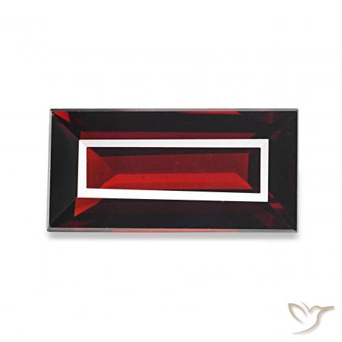 1.59ct 다크 레드 알만딘 석류석 보석, 바게트, VVS