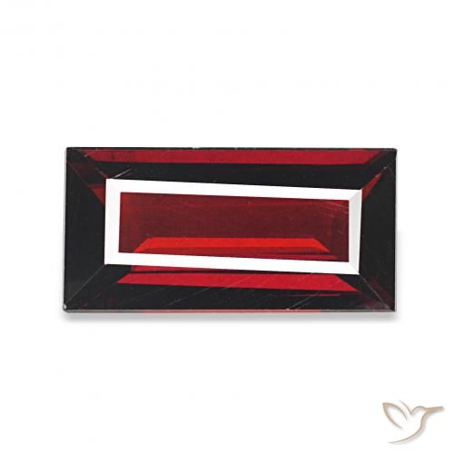 1.69캐럿 천연 다크 레드 알만딘 석류석, 바게트, VVS