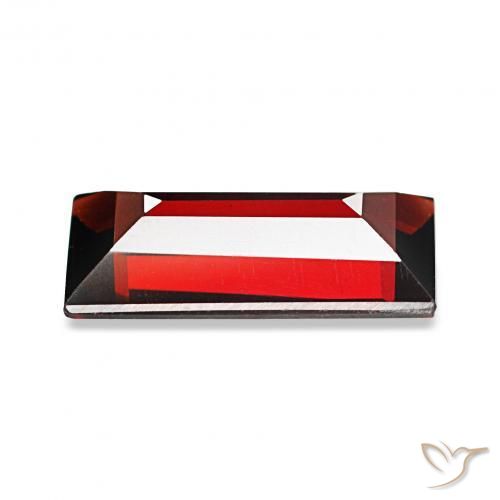 1.64캐럿 천연 딥 레드 알만딘 석류석, 바게트, VVS