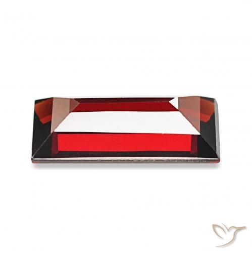 1.61캐럿 천연 다크 레드 알만딘 석류석, 바게트, VVS