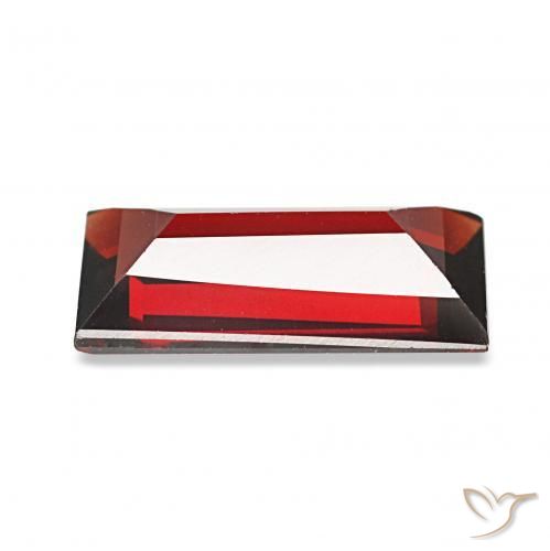 1.65캐럿 천연 다크 레드 알만딘 석류석, 바게트, VVS