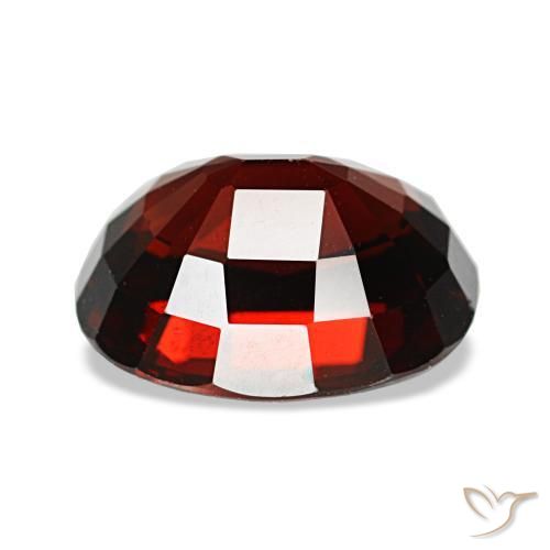 3.27캐럿 천연 다크 레드 알만딘 가넷, 타원형 컷, 9.7×7.5 mm, VVS-VS