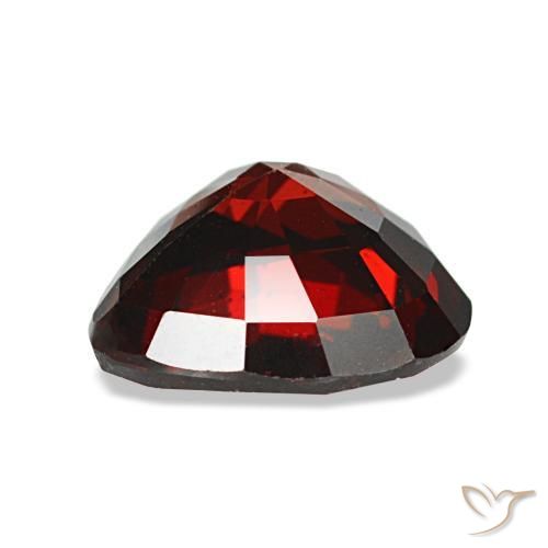 1.88캐럿 천연 다크 레드 알만딘 가넷, 하트 모양, 7.7×7.4 mm, VS