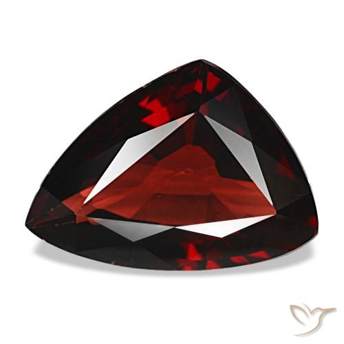 6.08캐럿 천연 다크 레드 알만딘 가넷, 멋진 모양, 14.6×10.5 mm, VS