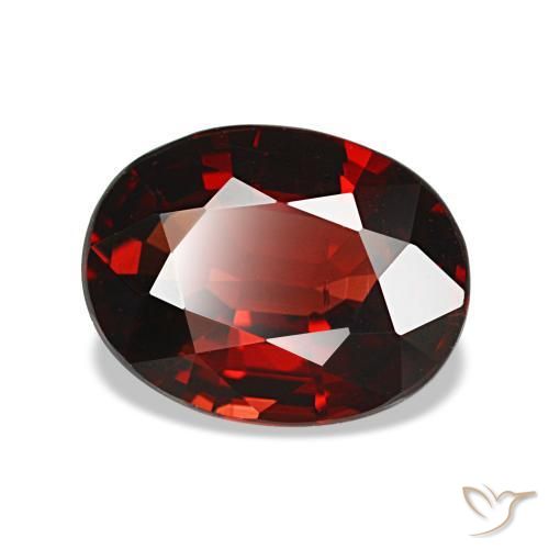 2.06캐럿 천연 다크 레드 알만딘 가넷, 타원형 컷, 8.9×6.8 mm, VVS-VS