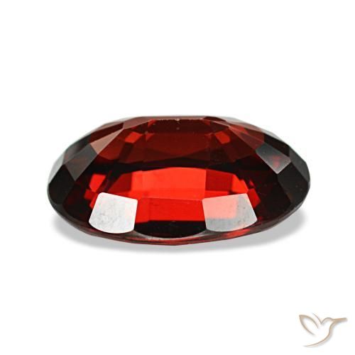 3.14캐럿 천연 다크 레드 알만딘 가넷, 타원형 컷, 10.2×8.1 mm, VS