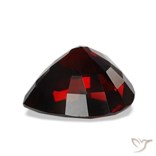 3.71캐럿 천연 딥 레드 알만딘 가넷, 하트 모양, 9.9×9.5 mm, VS